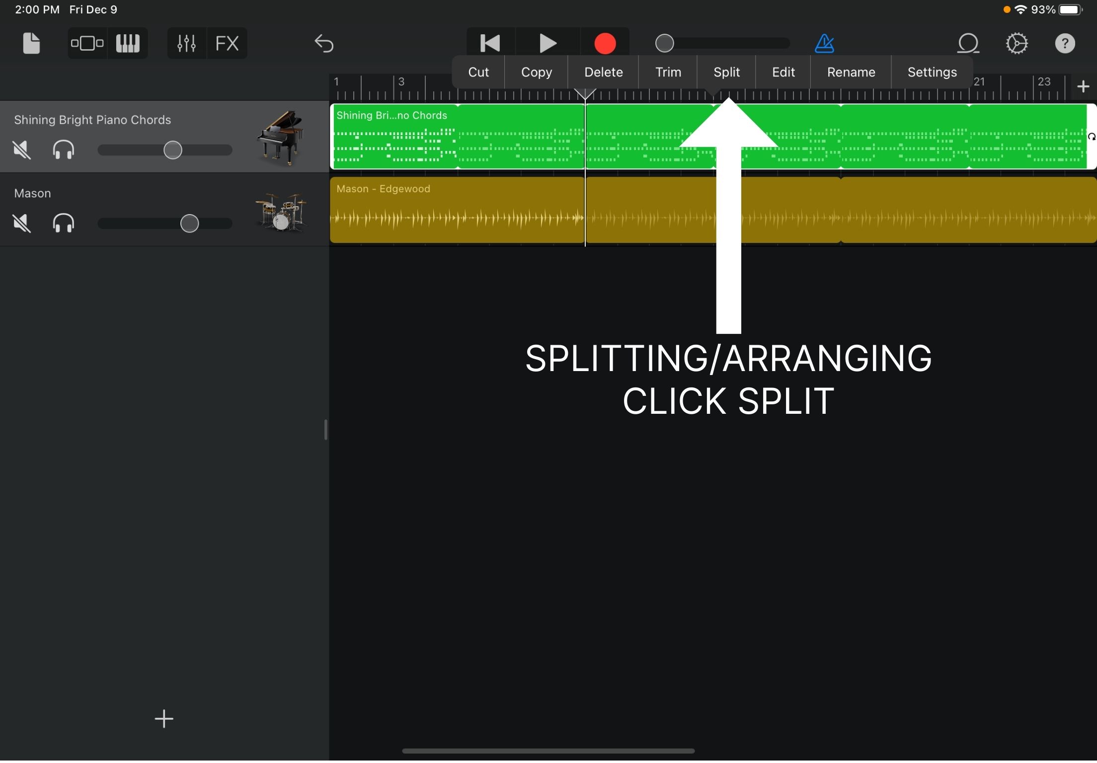 Splitting and Arranging Tracks (2)