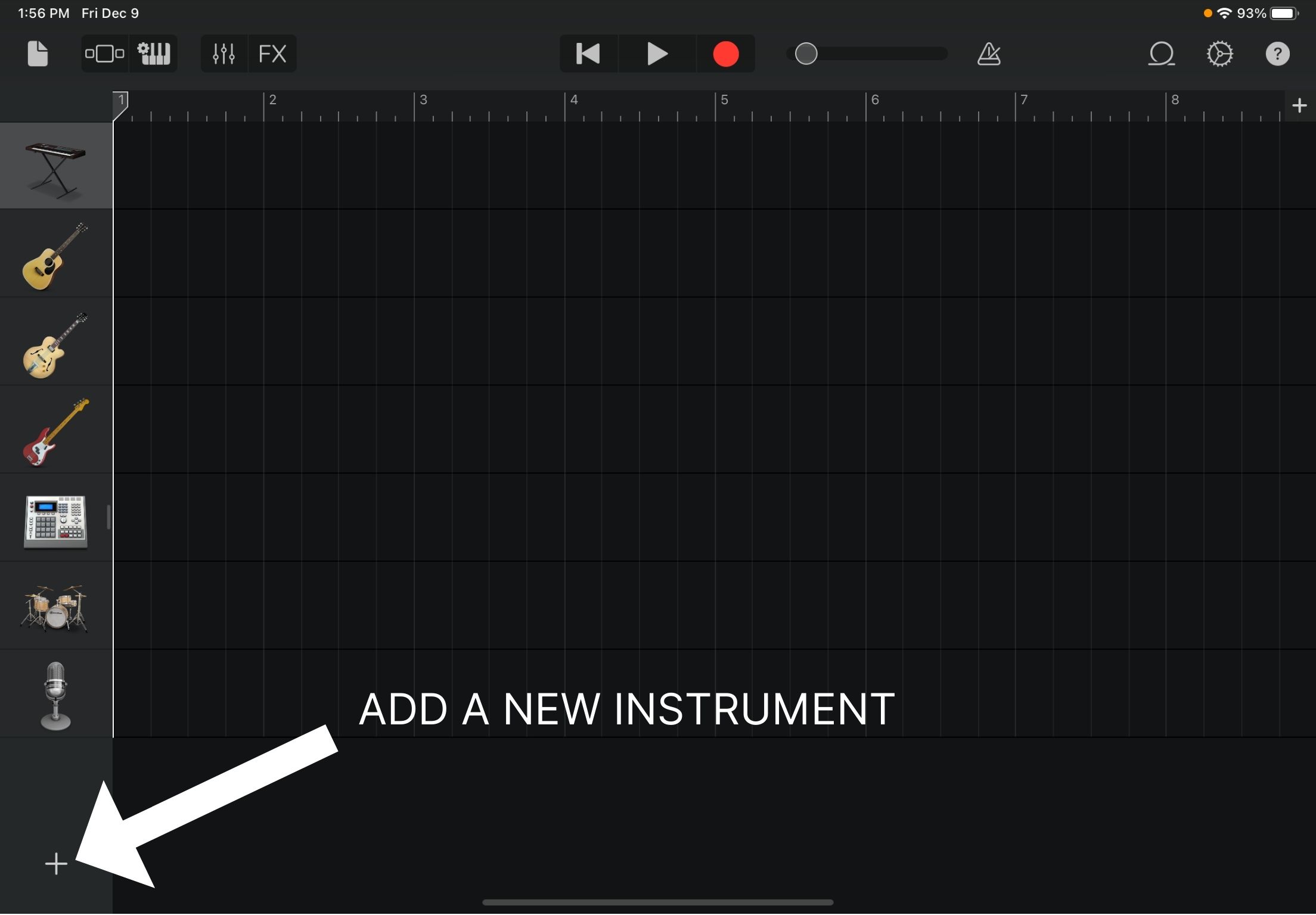 Adding an Instrument Track