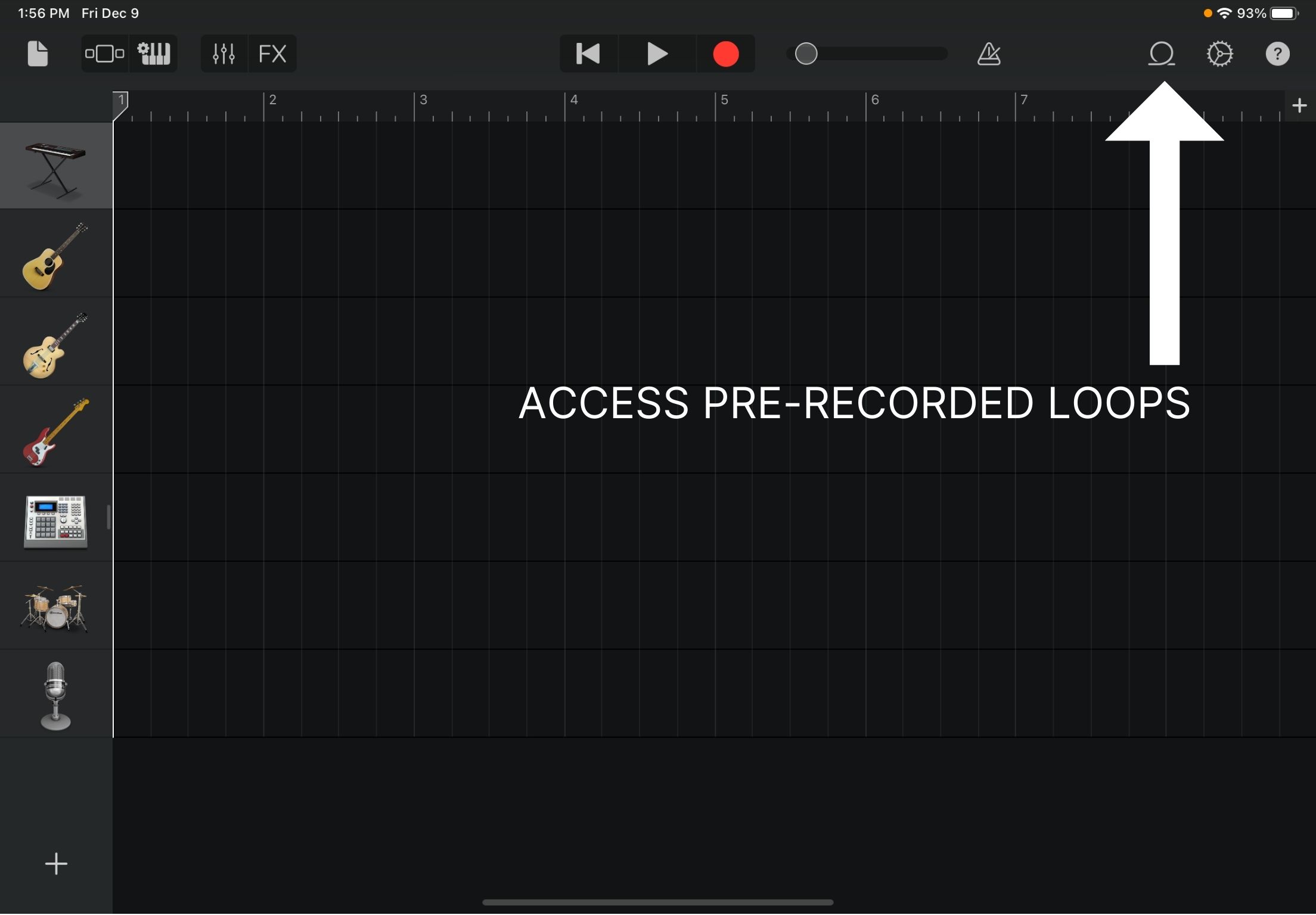 Access Pre-Recorded Loops