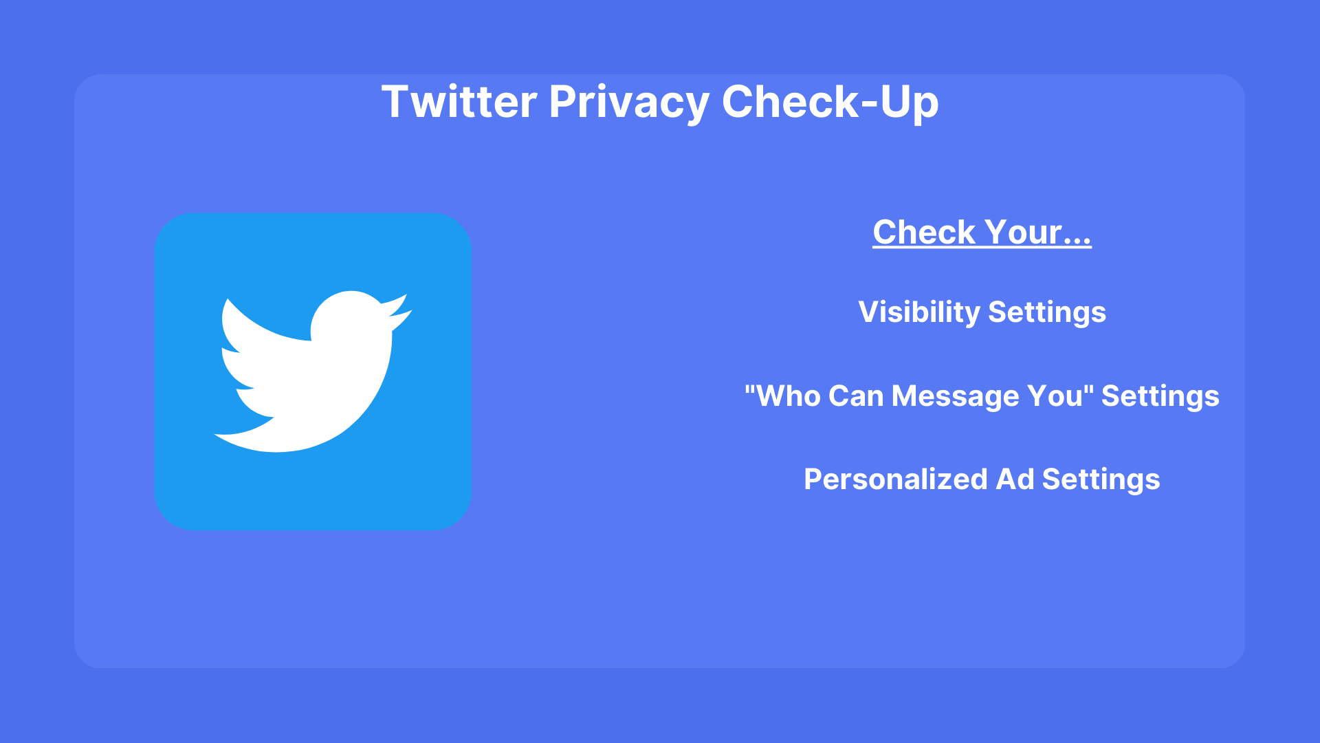 Twitter Privacy Settings Guidance