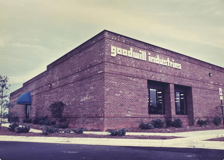 old photo of a Goodwill store exterior