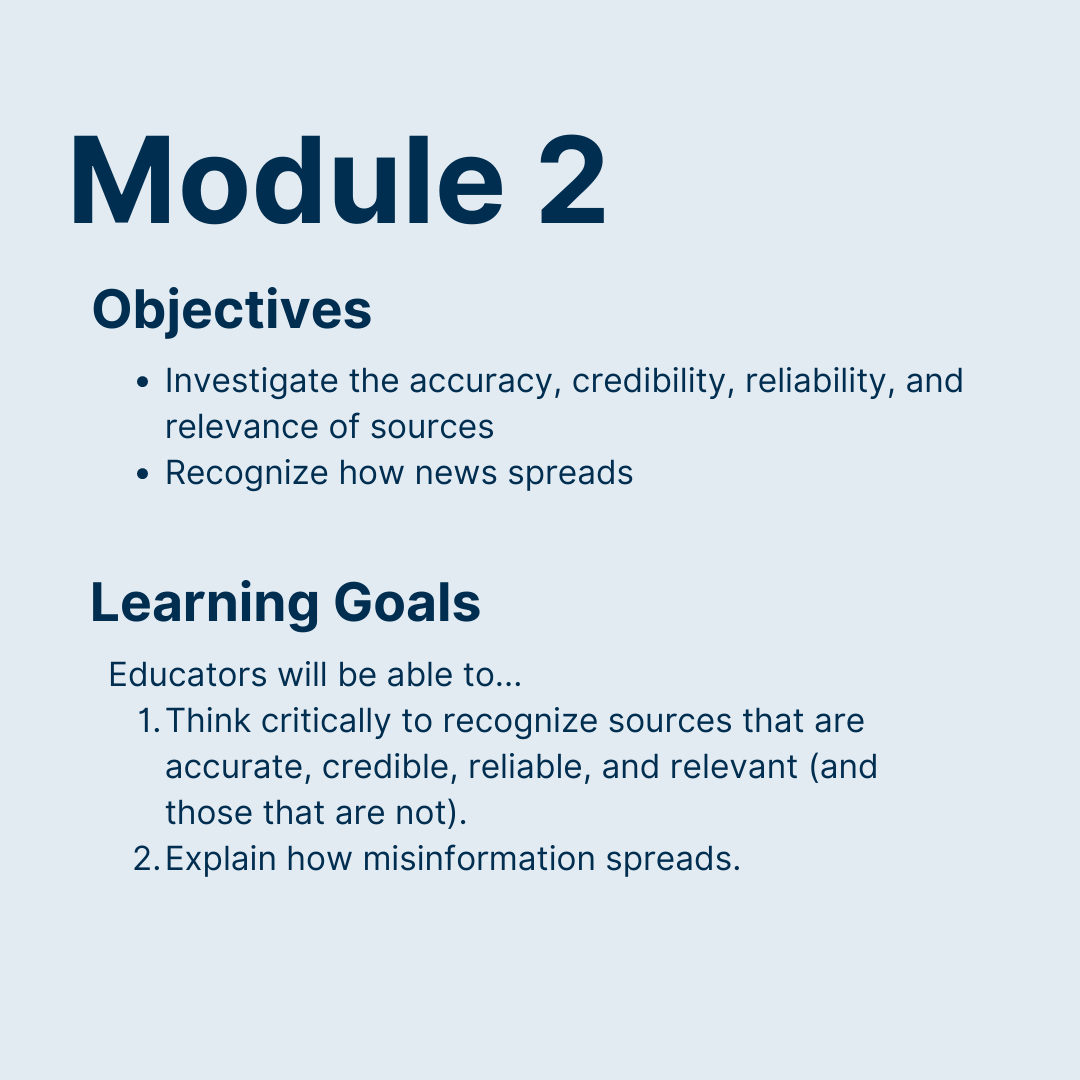 Module 2 objectives