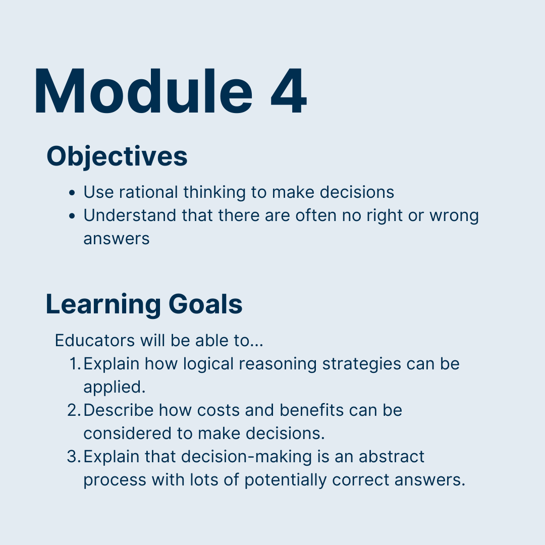 Module 4 objectives